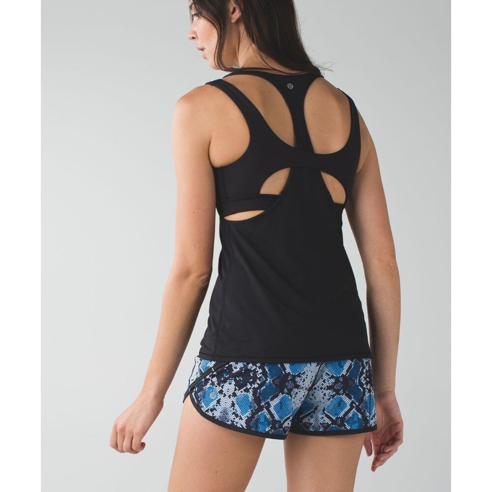 RARE HTF Lululemon Speed Short 2.5" - Mini Ziggy Snake Caspian Blue EUC Size 6 - Picture 3 of 8
